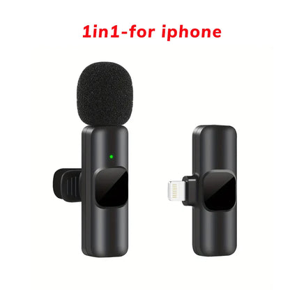 Professional Wireless Lavalier Microphone Perfect for Interviews Podcasts,Vlogs Videos for Iphone&Ipad-For Android,Ios and 3.5Mm.