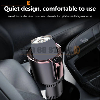 DC 12V Warmer Cooler Smart Car Cup Car Heating Cooling Cup 2-In-1 Car Office Cup Mug Holder Cooling Beverage Travel Drinks Cans.