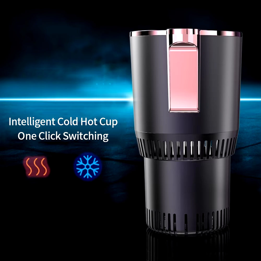 1Pc 12V Car Cup Warmer Cooler with Temperature Display for Drink Beverage Baby Milk Bottle Smart Car Cup Holder Cooler Warmer.