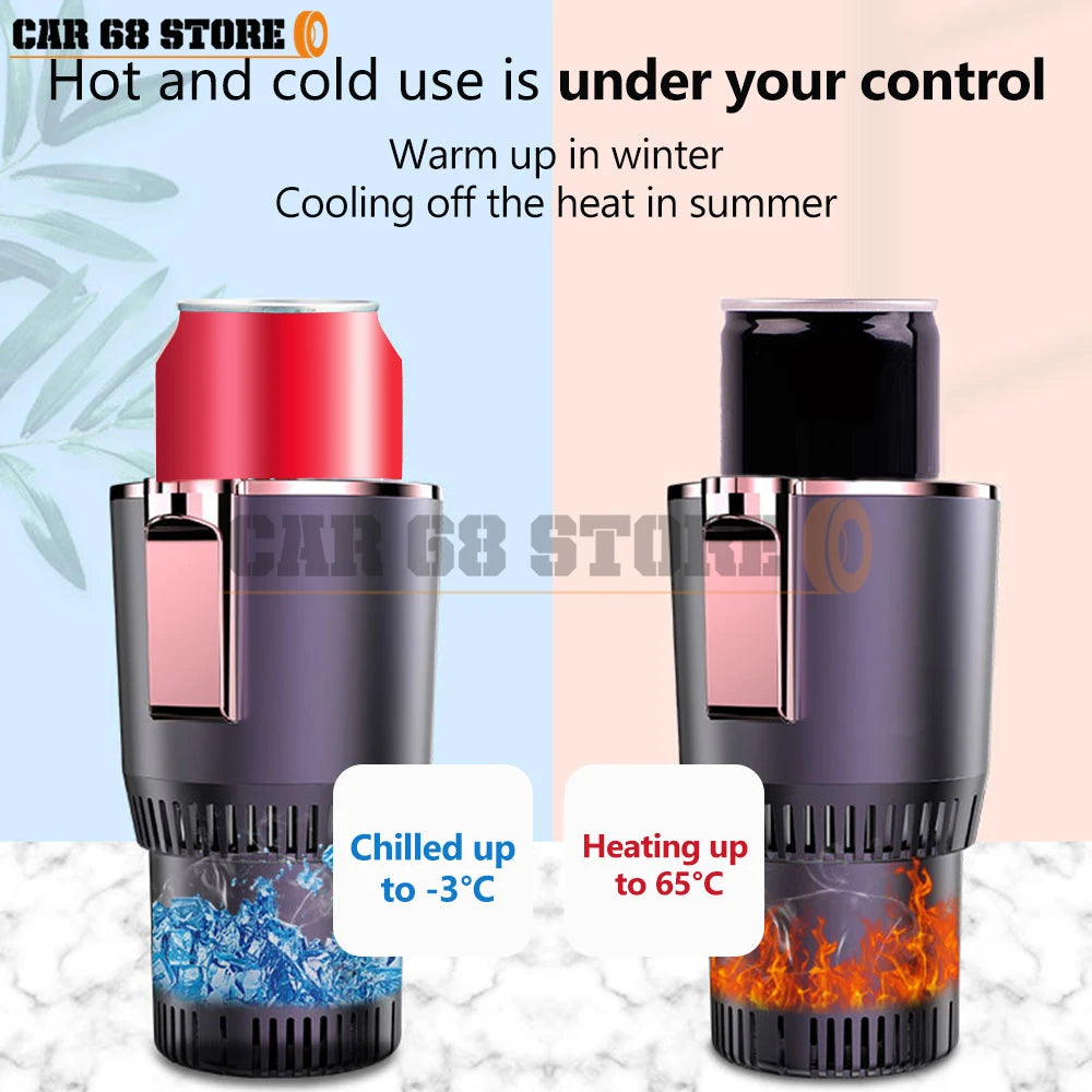 DC 12V Warmer Cooler Smart Car Cup Car Heating Cooling Cup 2-In-1 Car Office Cup Mug Holder Cooling Beverage Travel Drinks Cans.