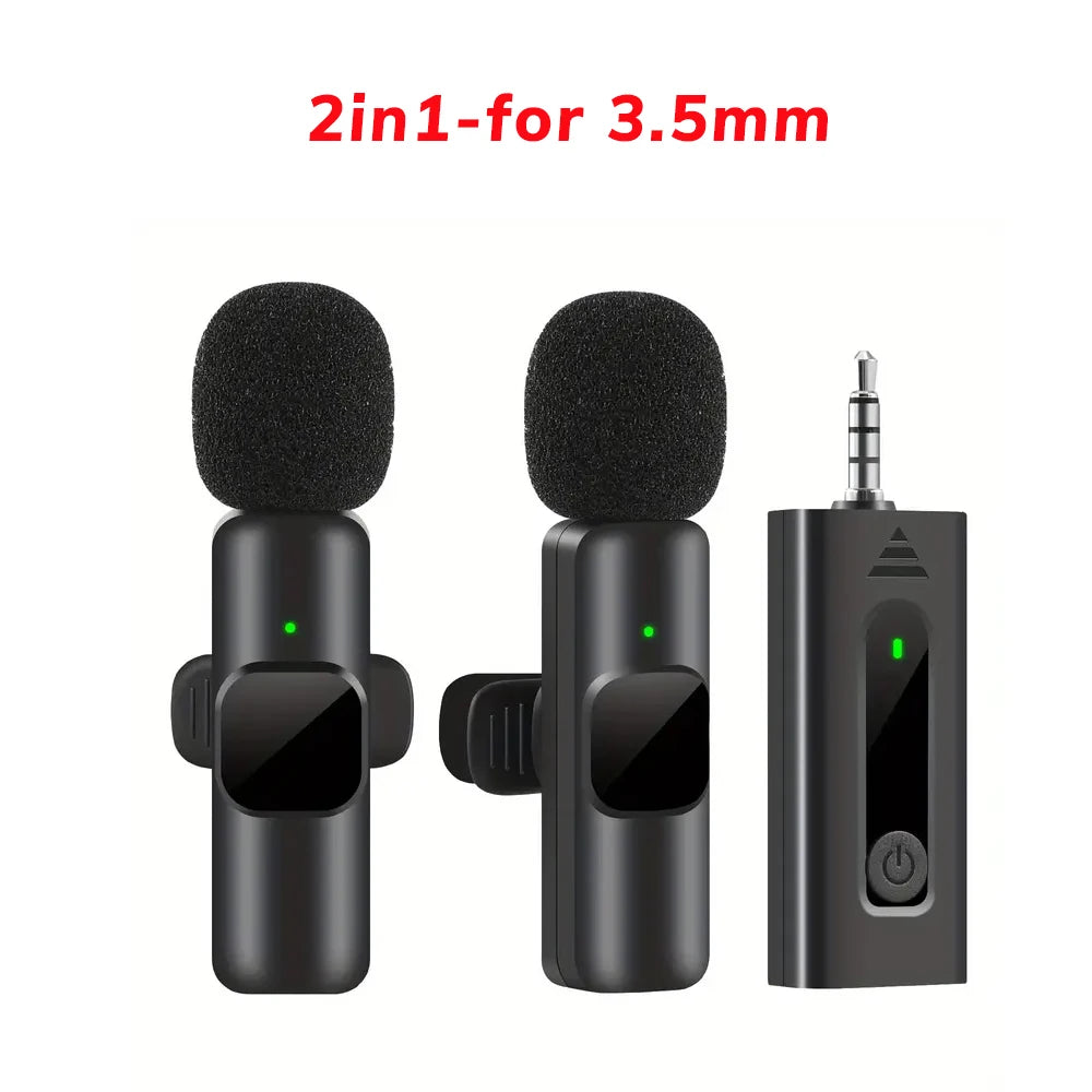 Professional Wireless Lavalier Microphone Perfect for Interviews Podcasts,Vlogs Videos for Iphone&Ipad-For Android,Ios and 3.5Mm.