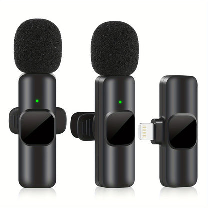 Professional Wireless Lavalier Microphone Perfect for Interviews Podcasts,Vlogs Videos for Iphone&Ipad-For Android,Ios and 3.5Mm.