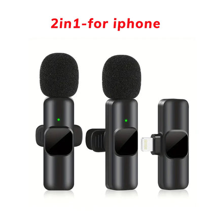 Professional Wireless Lavalier Microphone Perfect for Interviews Podcasts,Vlogs Videos for Iphone&Ipad-For Android,Ios and 3.5Mm.