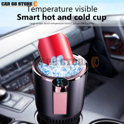 DC 12V Warmer Cooler Smart Car Cup Car Heating Cooling Cup 2-In-1 Car Office Cup Mug Holder Cooling Beverage Travel Drinks Cans.